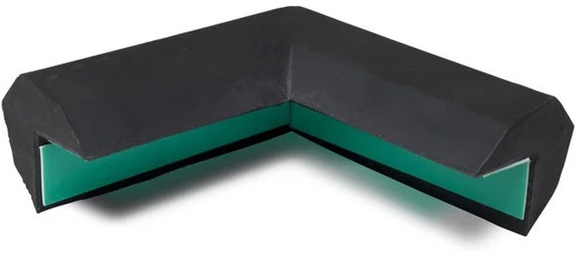 MORION buitenhoek stootrand - tweebenig - trapezium - zelfklevend - zwart Zwart