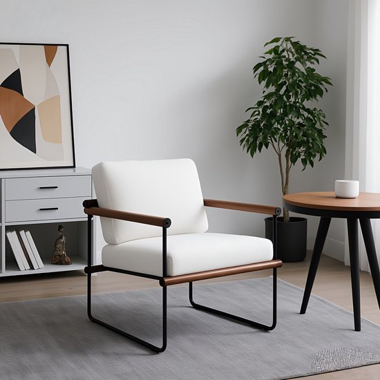 ZINUS Aidan Sling Accent – Sillón enmarcado de metal con amortiguación