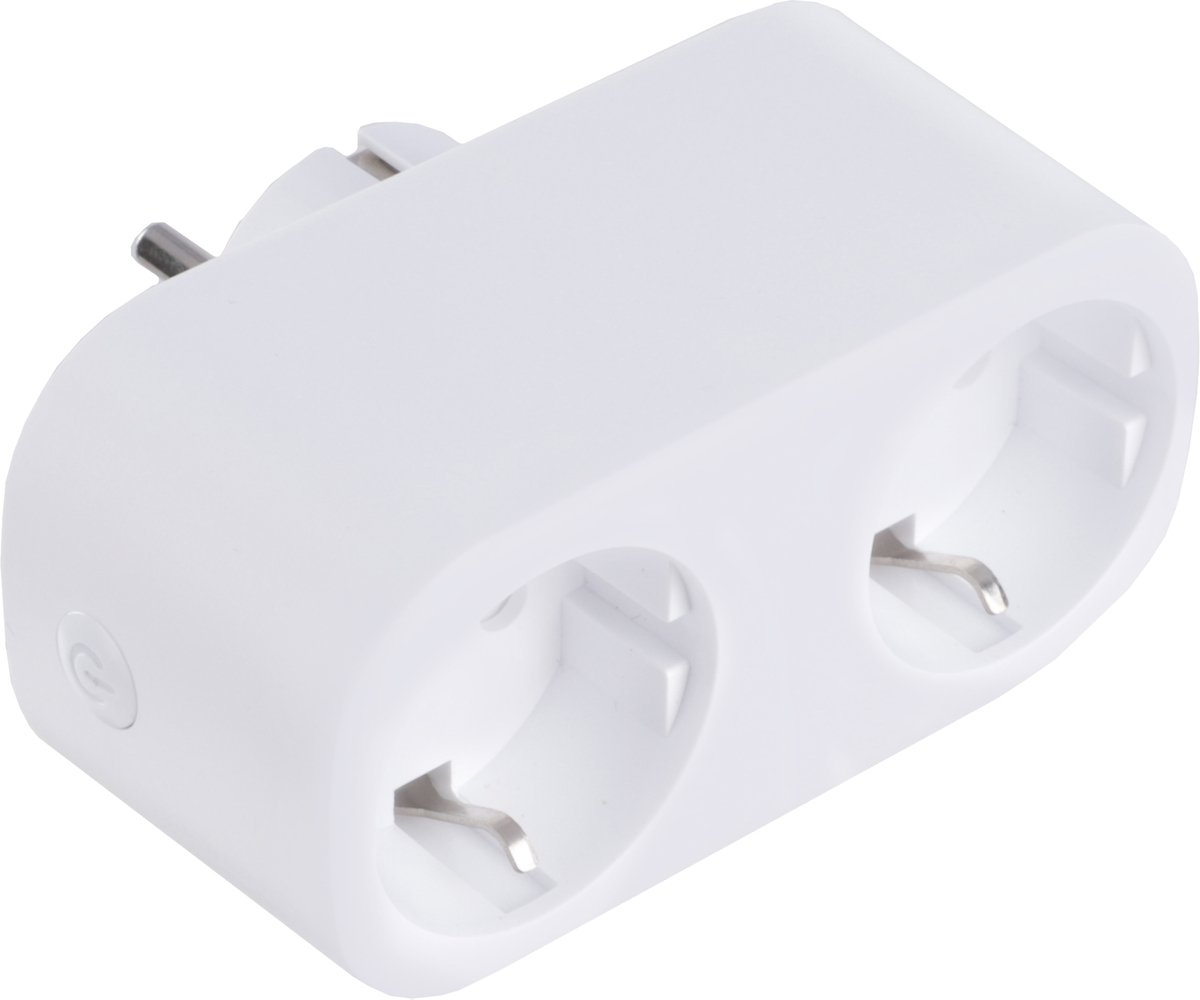 Q-Link verdeelstekker - 2-voudig - randaarde - WIFI meter - 16A - wit
