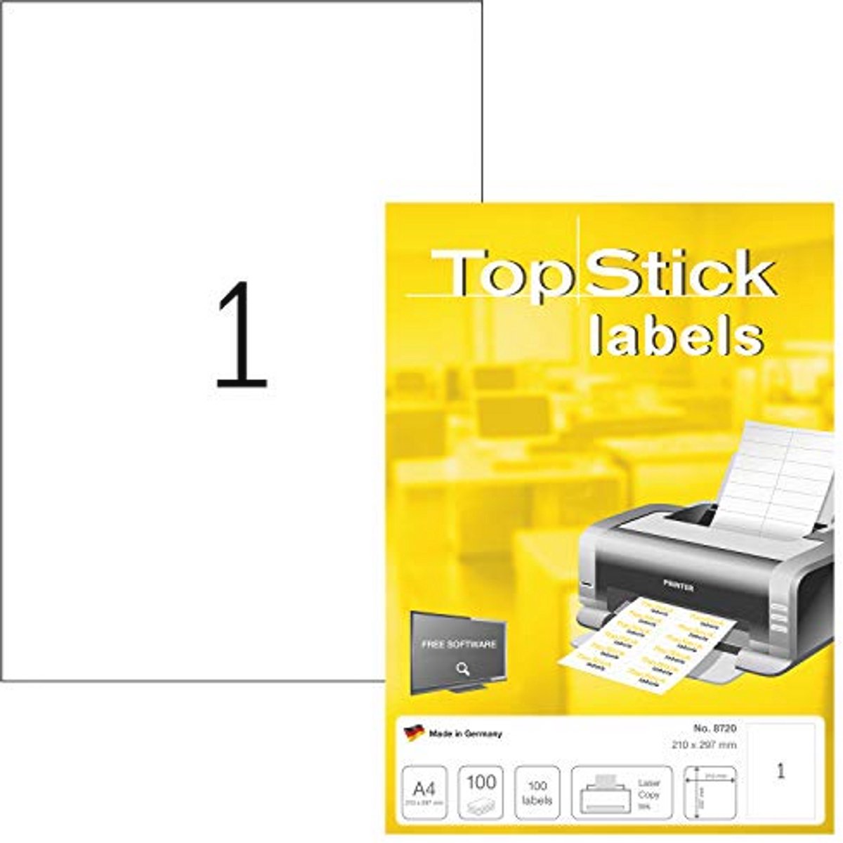 Universele A4 Etiketten (210 x 297 mm) - 1000 Stuks, Zelfklevend en Bedrukbaar - Perfect voor Organisatie en Verzending