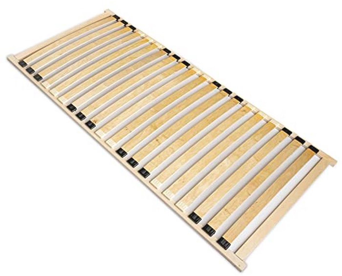 Lattenbodem 70 x 200 cm - Hoogwaardig Bedframe met Gebogen Berkenlatten - Inklapbaar en Geschikt voor Schuim- en Veermatrassen