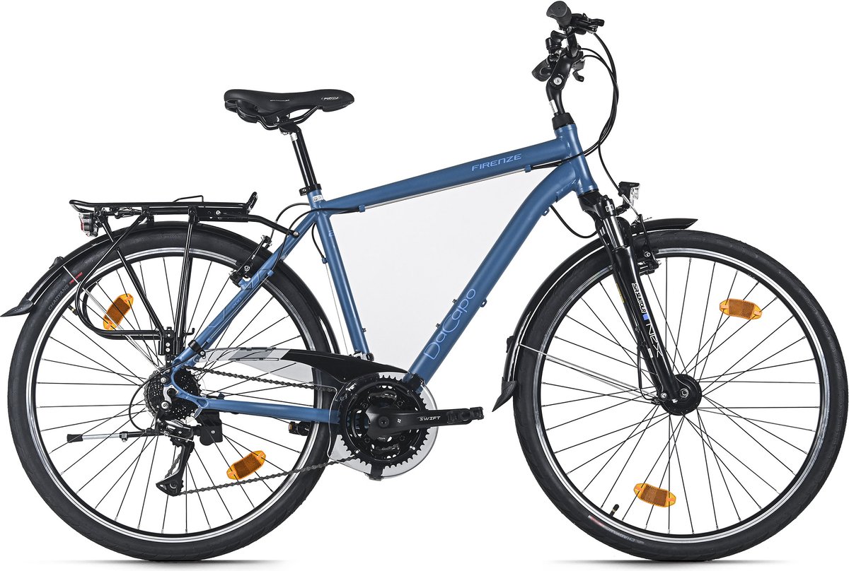 DaCapo Trekkingfiets Heren 28'' Firenze 200 Blauw – 24 versnellingen, RH 53 cm, V-Brakes
