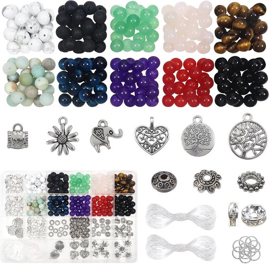 4-12mm natuurlijke turkoois howliet sediment ronde losse kralen voor sieraden maken-zwart