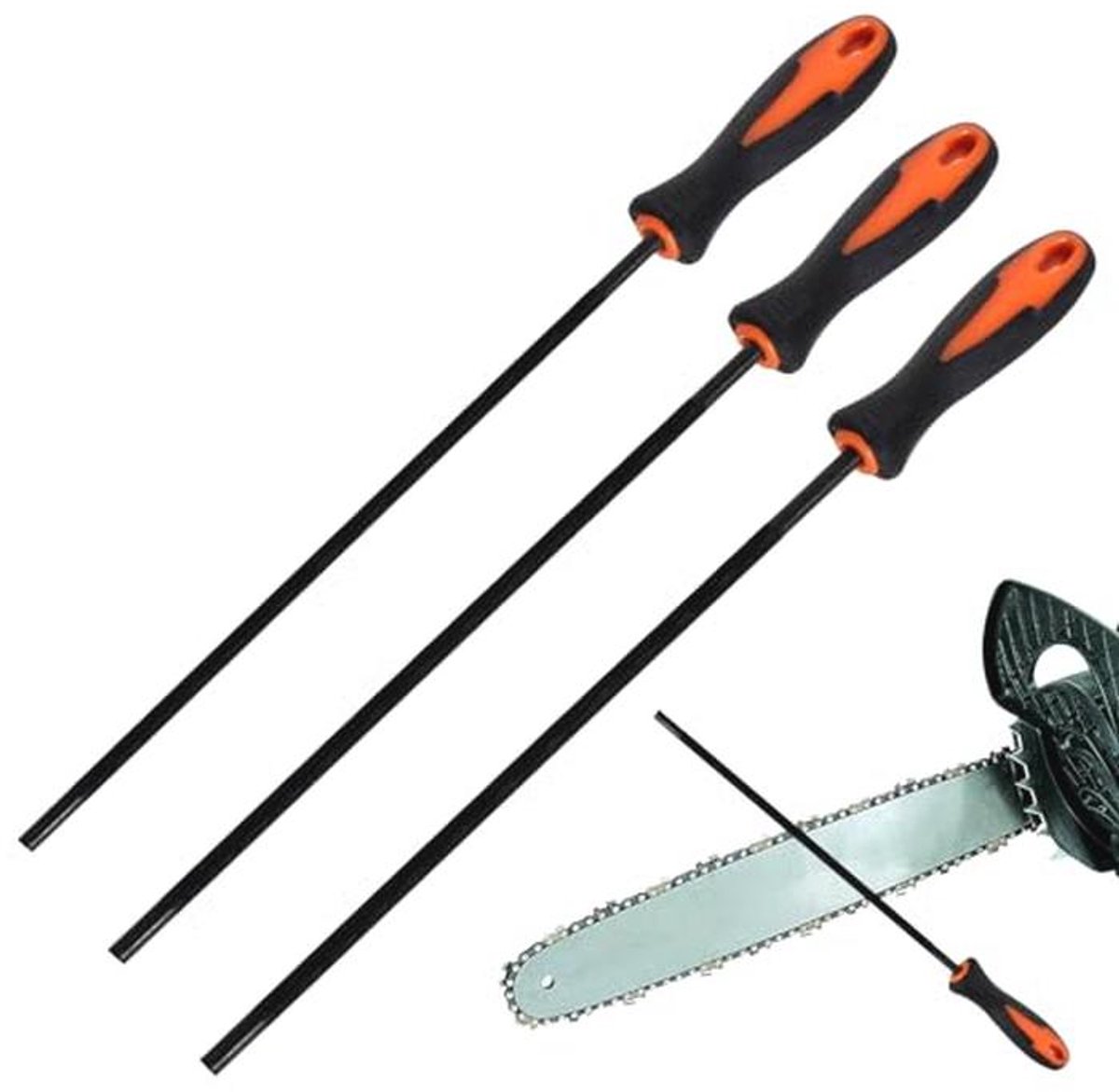 Vijlen Set voor Kettingzagen - 3 Stuks in Maten 4,0 mm, 4,8 mm, 5,5 mm
