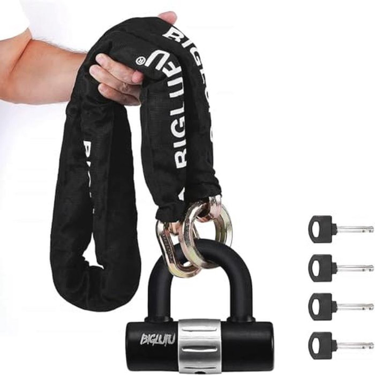 Ketting Fietslot van Speciaal Staal - 15 mm Dikke Ronde Ketting voor Fiets, Motorfiets en Scooter