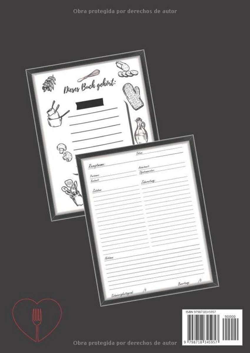 Receptenboek om Zelf te Schrijven - Leeg Kookboek A4 voor Eigen Recepten
