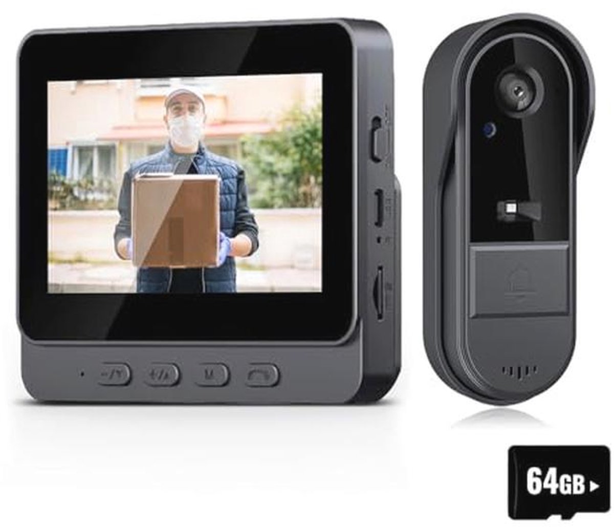 Draadloze Videofoon met 4,3 Inch Monitor en Nachtzicht
