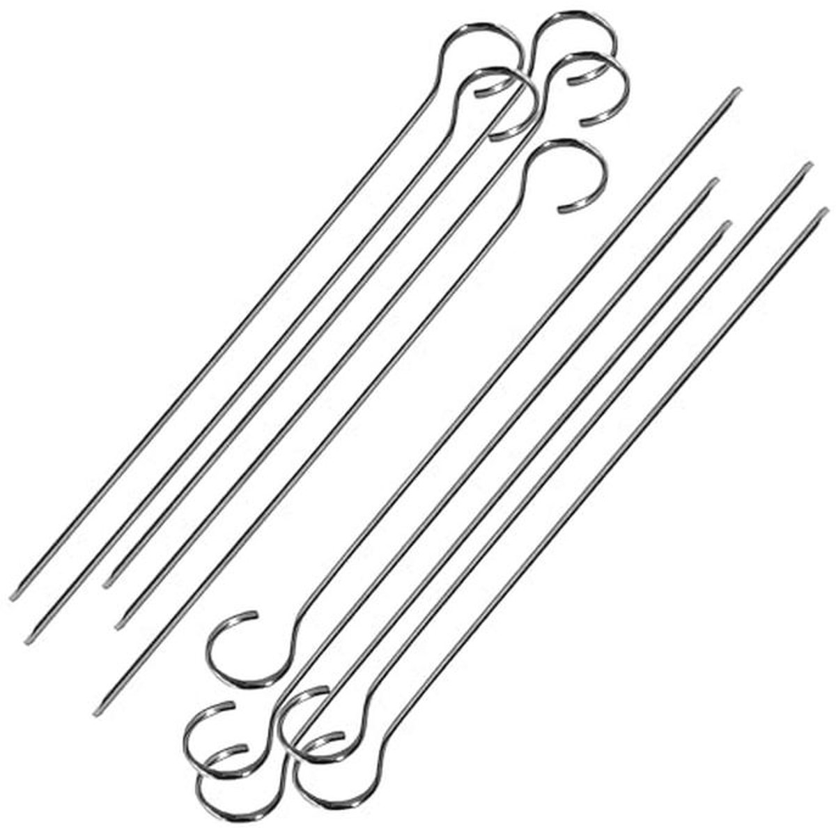 Roestvrijstalen spiesen 31cm - Set van 10 voor BBQ, grill en tuin
