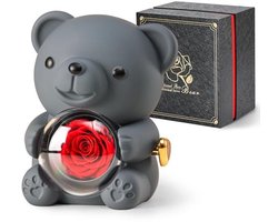 Romantische teddybeer met roos en verborgen sieradendoosje - uniek cadeau voor haar - Valentijnsdag, Moederdag, bruiloften en jubilea