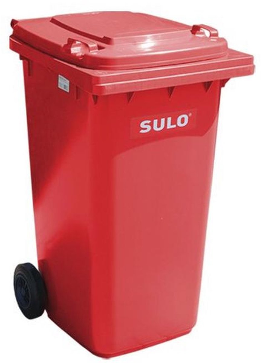 Afvalgrote Container 80L Rood met Laagdruk-PE en D.200mm