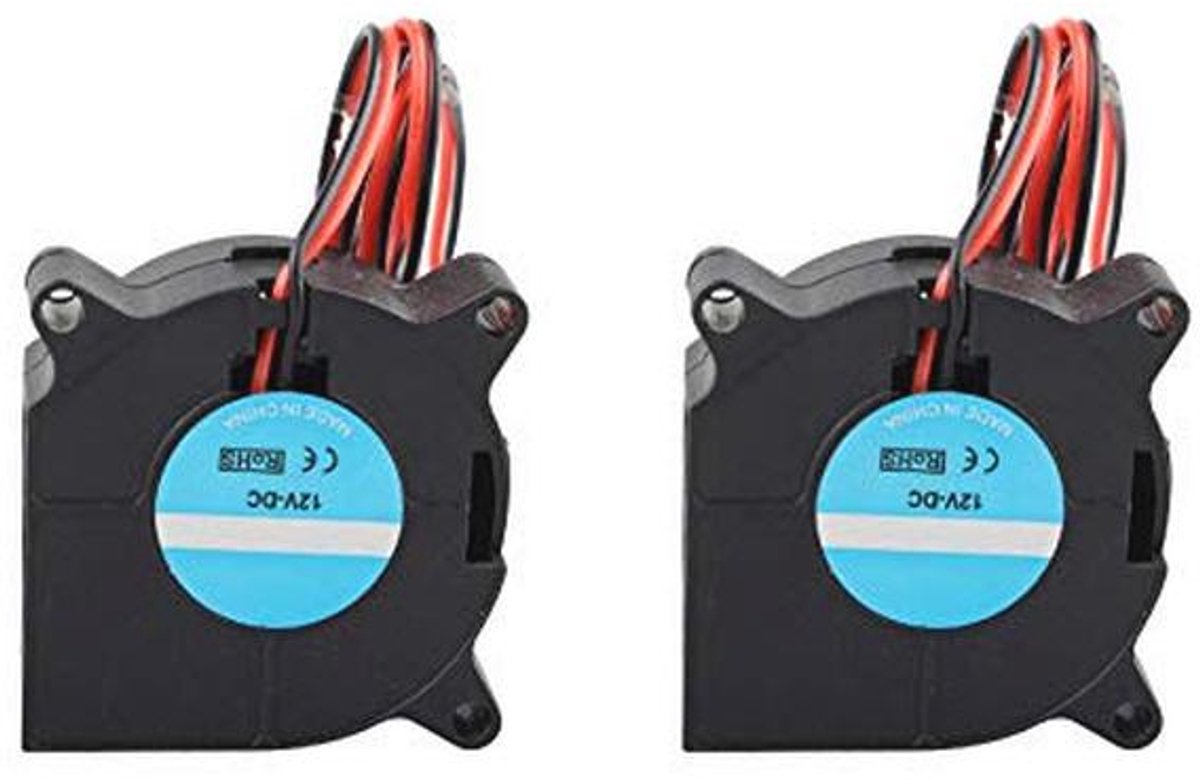 3D Printer Blower Koeling Ventilator DC 12V 2 Pin - Set van 2 voor Hot End Koeling