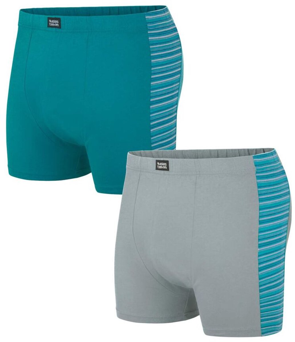 ATLAS FOR MEN - Set van 2 comfortabele stretchboxershorts - Heren - Verkrijgbaar in grote maten - L
