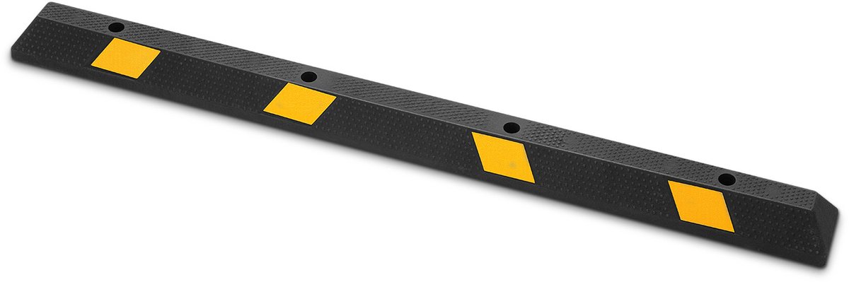 182,9 Cm Duurzame Parkeerrem Voor Garage, Rubber Kant Met Reflecterende Stroken, Voertuighulpmiddel Voor Auto's, Vans En Vrachtwagens, Bandgidsblok Voor Veilige Parkeerplaats