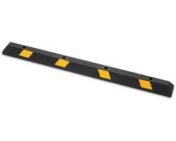 182,9 Cm Duurzame Parkeerrem Voor Garage, Rubber Kant Met Reflecterende Stroken, Voertuighulpmiddel Voor Auto's, Vans En Vrachtwagens, Bandgidsblok Voor Veilige Parkeerplaats