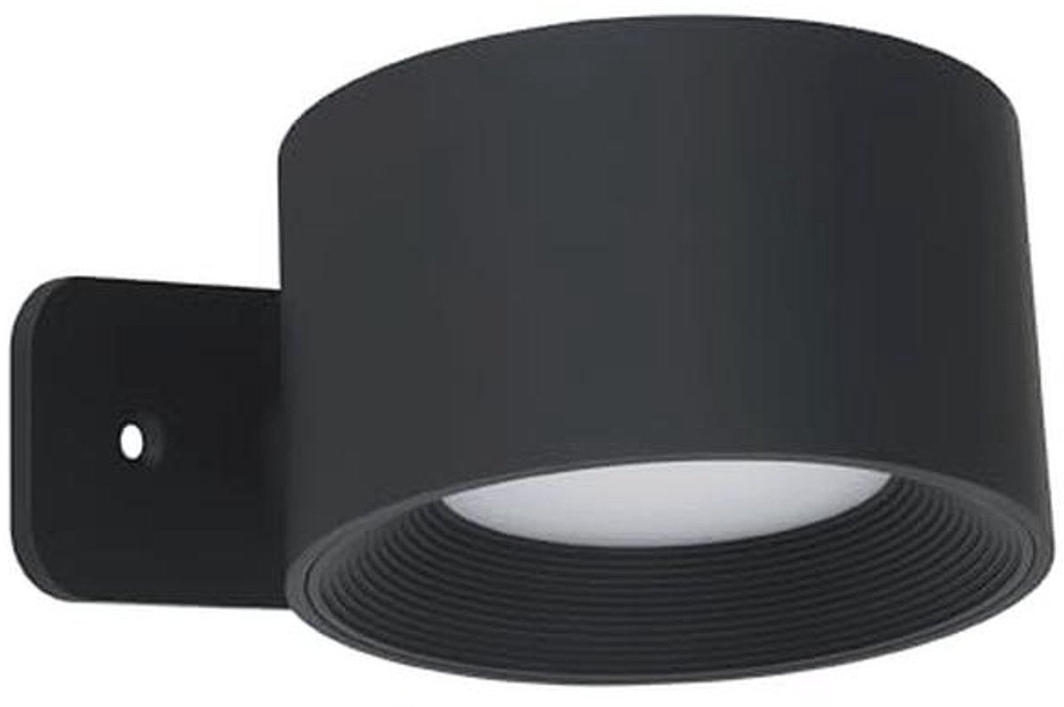 Dimbare Draadloze Led-wandlamp - Oplaadbaar via USB, Ronde Wandspot voor Binnen, Warm Wit en Koud Wit, Kunststof Zwart