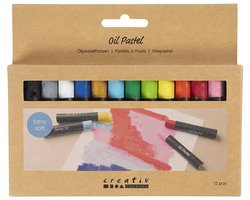 Creativ Company Oliepastels Standaardkleuren 12 stuks