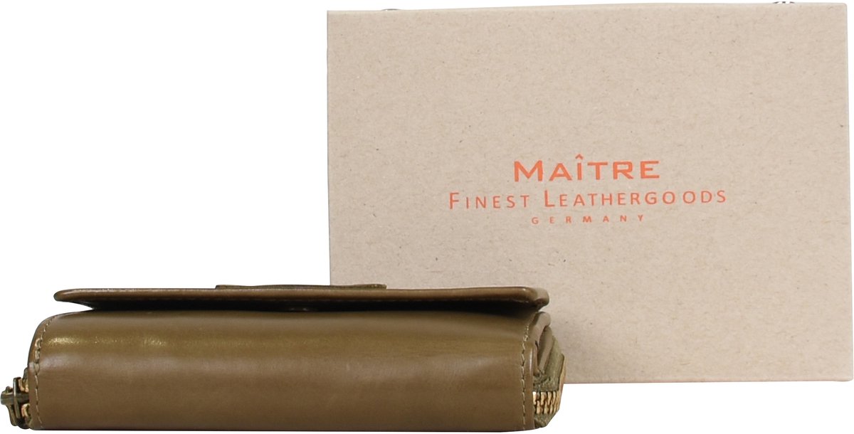 Maître Leren Portemonnee Steinbach Dagrete Purse Olive Night Groene