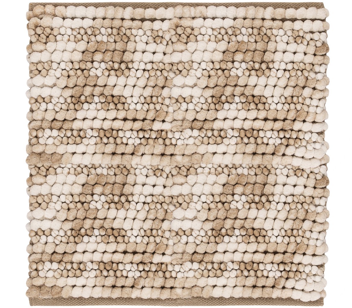Heckettlane Badmat Brenda - Badkamermat - Bidetmat - Antislip tapijt - 60x60 cm - Beige