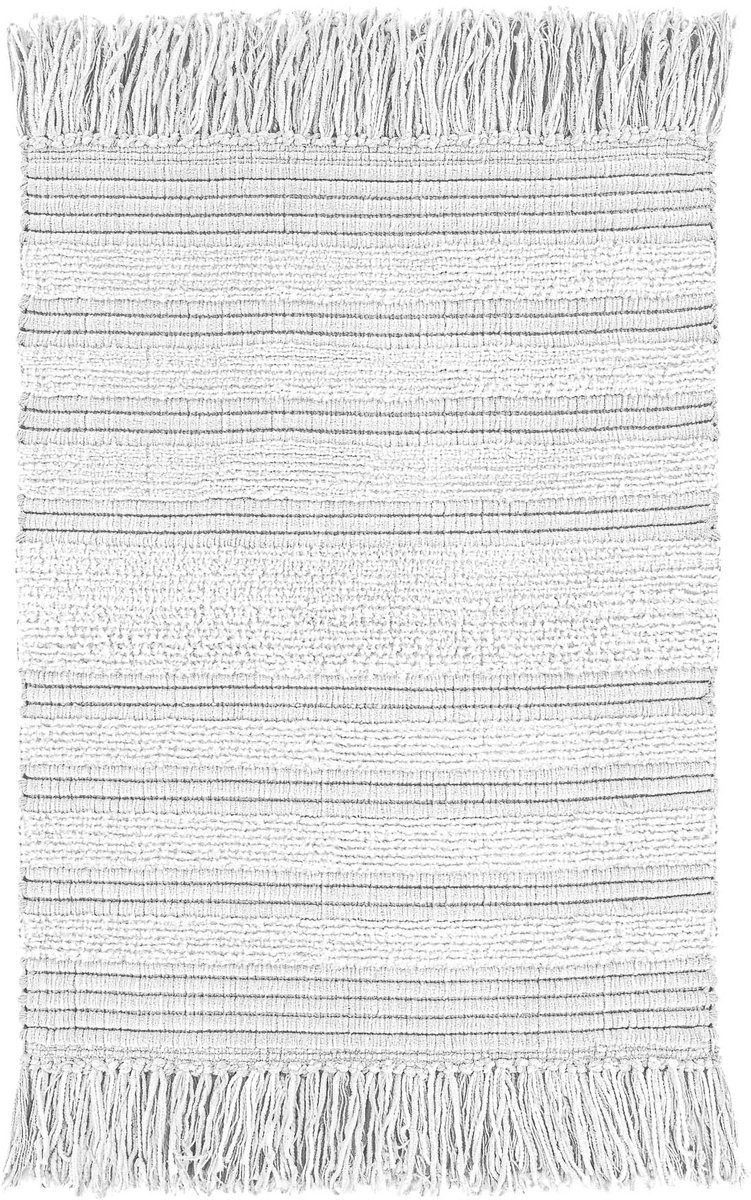 Heckettlane Badmat Nukus - Badkamermat - Bidetmat - Antislip tapijt - 70x120 cm - Wit