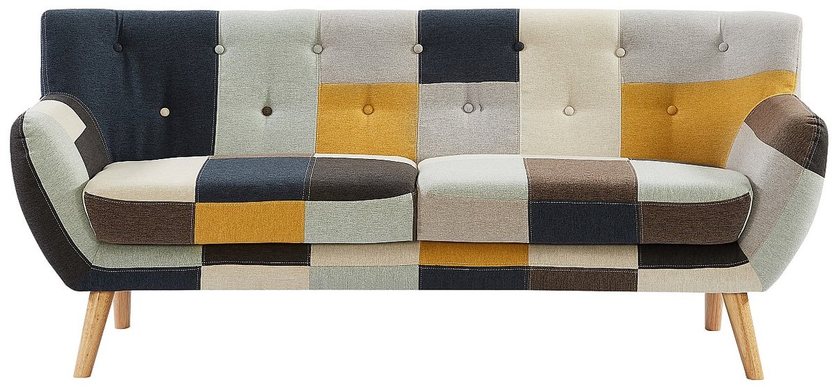 Vente-unique Driezitsbank in patchworkstof SERTI II