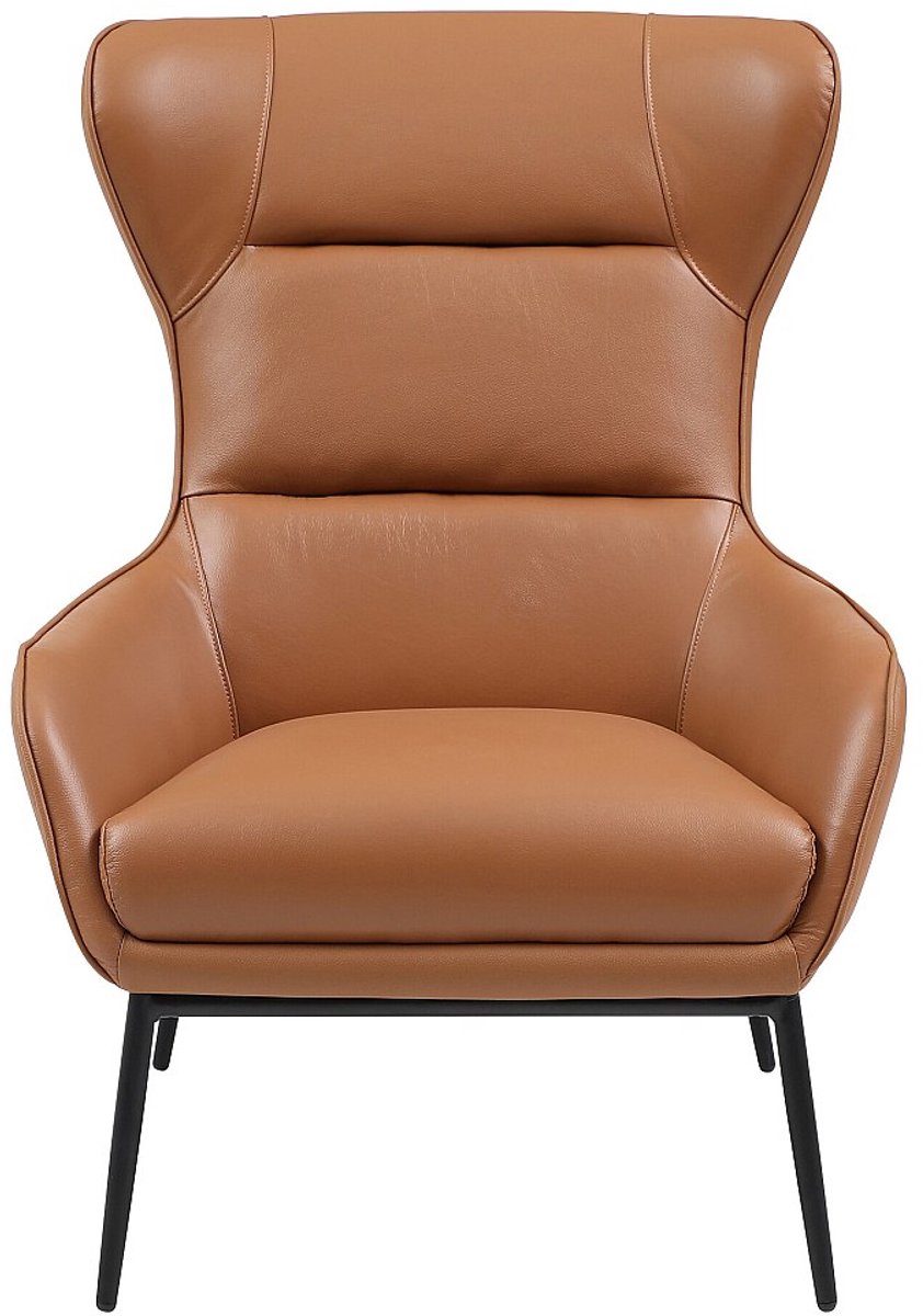 Vente-unique Fauteuil van camelkleurig buffelleder DINNIA