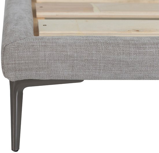 Lit Maison Céphy 160 x 200 cm - Tissu - Gris marbré - RIMOTA par Maison Céphy L 178 cm x H 104 cm x P 216 cm