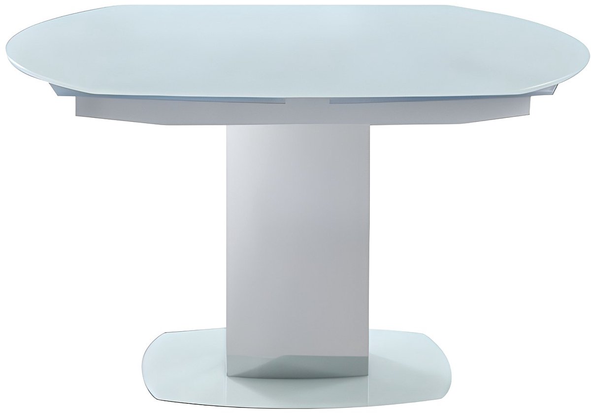 Vente-unique Eettafel TALICIA uitschuifbaar van gehard glas en metaal - 6 tot 8 personen -