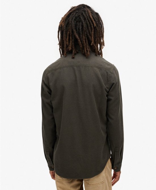 Chemise de travail en flanelle Superdry vert foncé