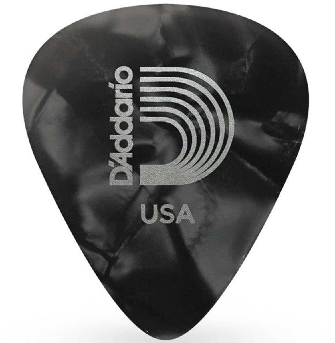 D'Addario 1CBKP2-25 Black Pearl Celluloid Guitar Picks Gitaarplectrums, Light (25 stuks)