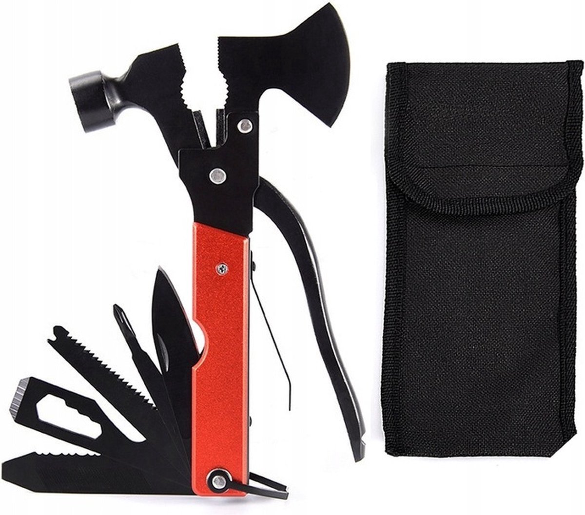 Multitool – 17-in-1 – RVS – Rood