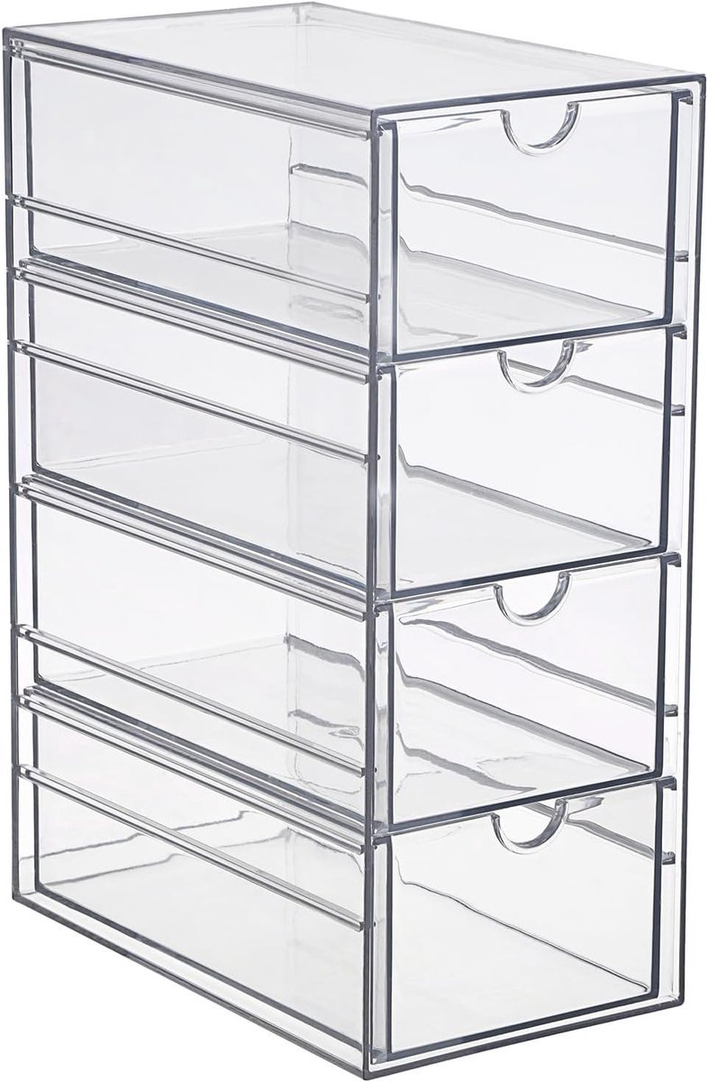 Stunq® Acryl Bureau Organizer met Vier Lades – Opbergoplossing voor Schreibtisch