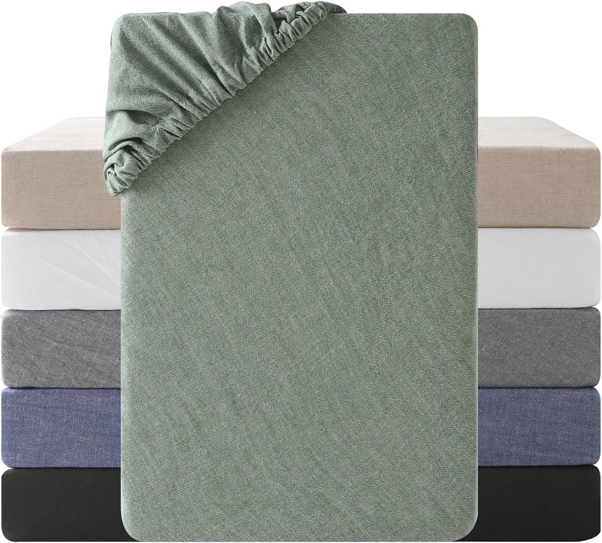 Stunq® Natuurlijk Ademend Katoen Hoeslaken Set 160x200 cm - Zachte Textuur & Comfort