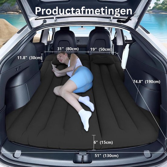 ZRSS® Autobed 2 Persoons - Auto Luchtbed - Opblaasbaar bed - Campingmatras van Merkloos — afbeelding 2