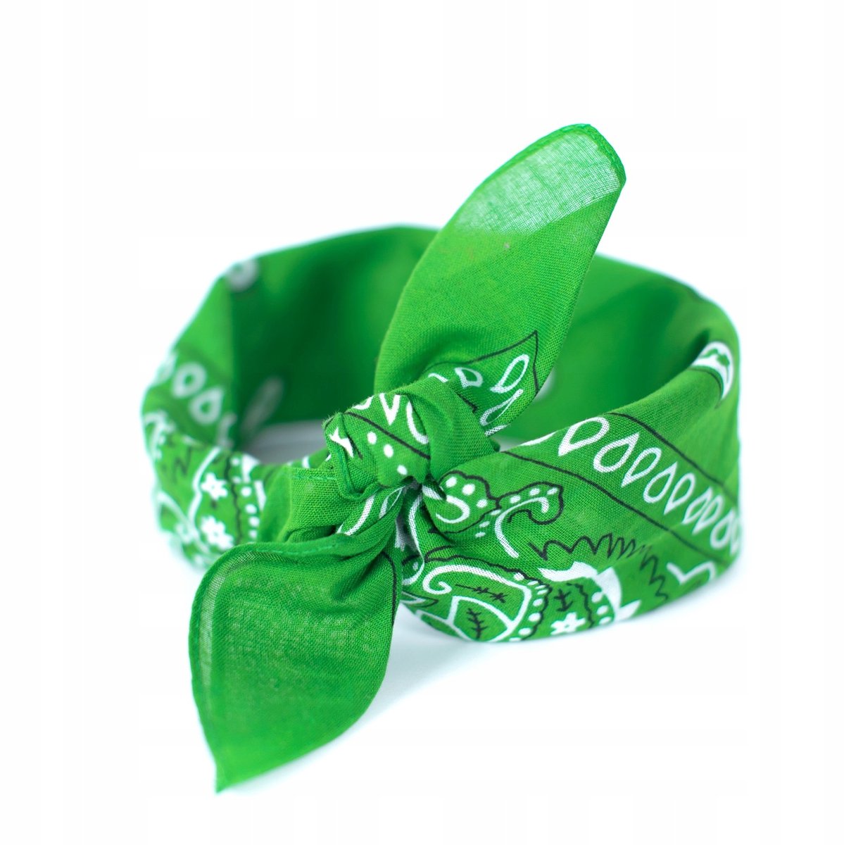 Merkloze Groene Katoenen Bandana - Klassiek & Multifunctioneel (55x55cm)