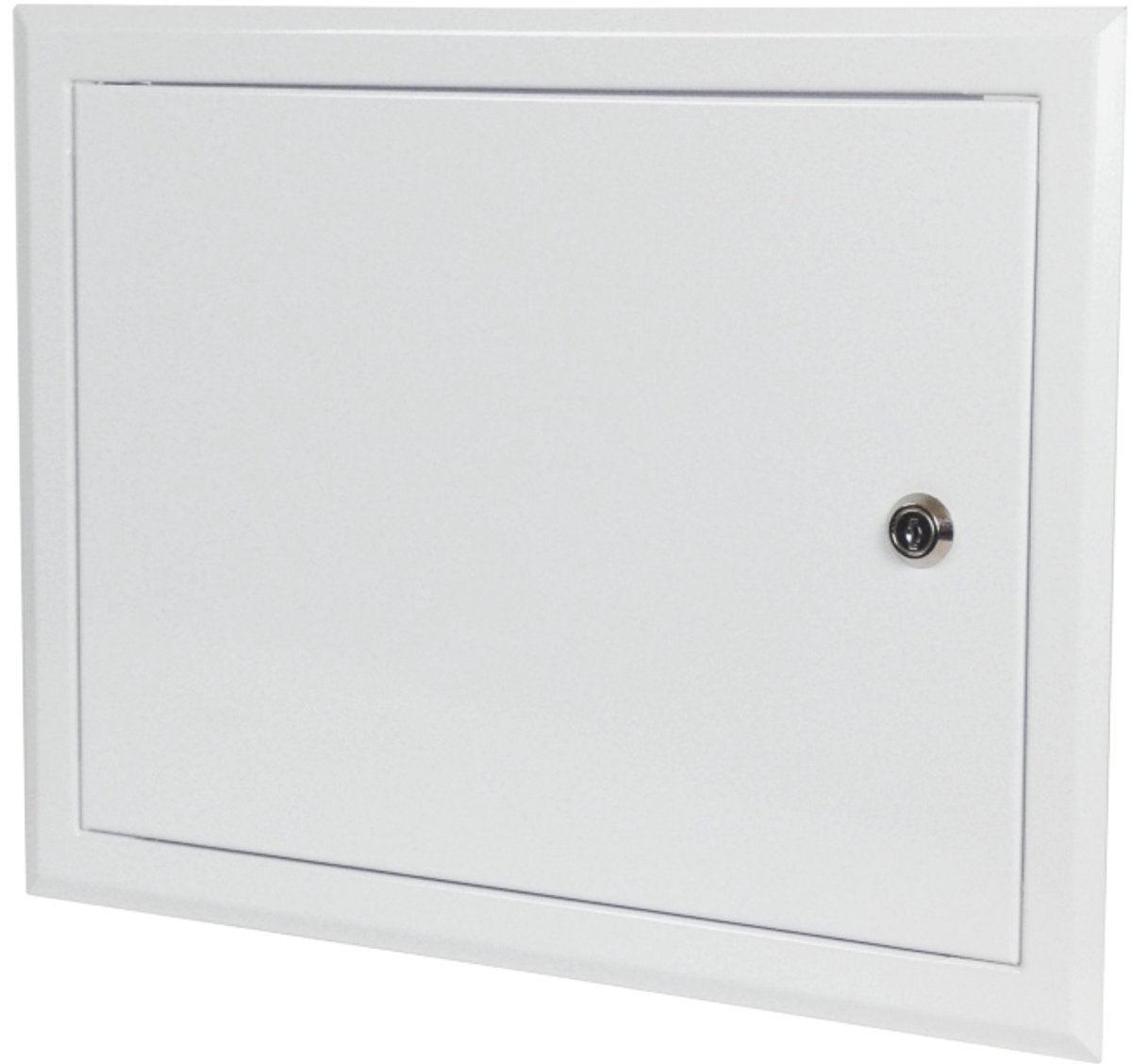 Metalen Luik 350x300mm Wit met Sleutel - Toegangsdeur