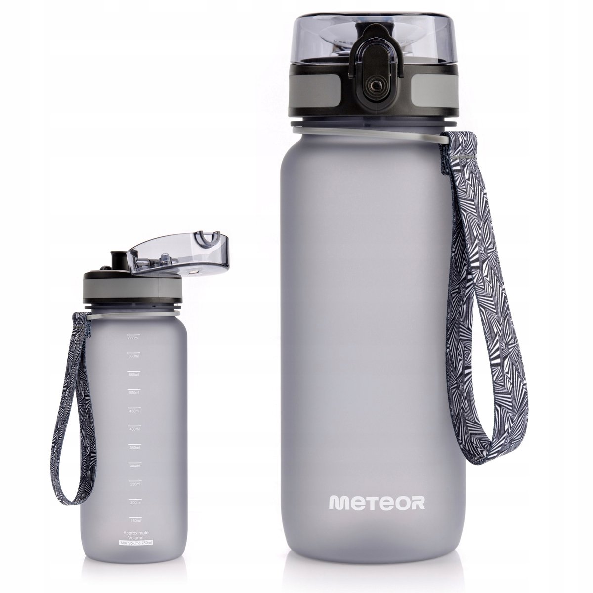 Meteor Sport Bidon Grijs 650 ml - Ideaal voor School & Fitness