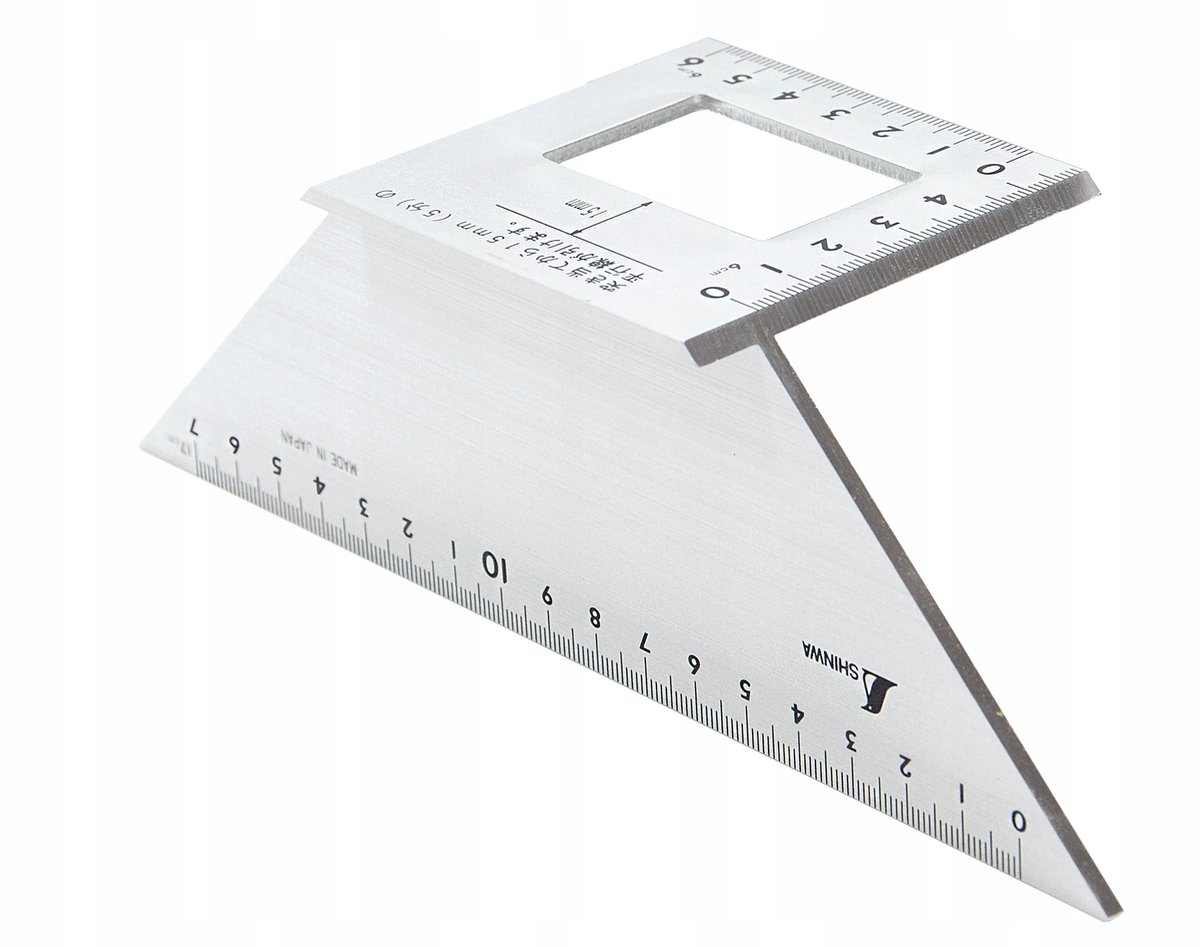 3D Hoekmeter 2x45°/90° Aluminium - Merkloos