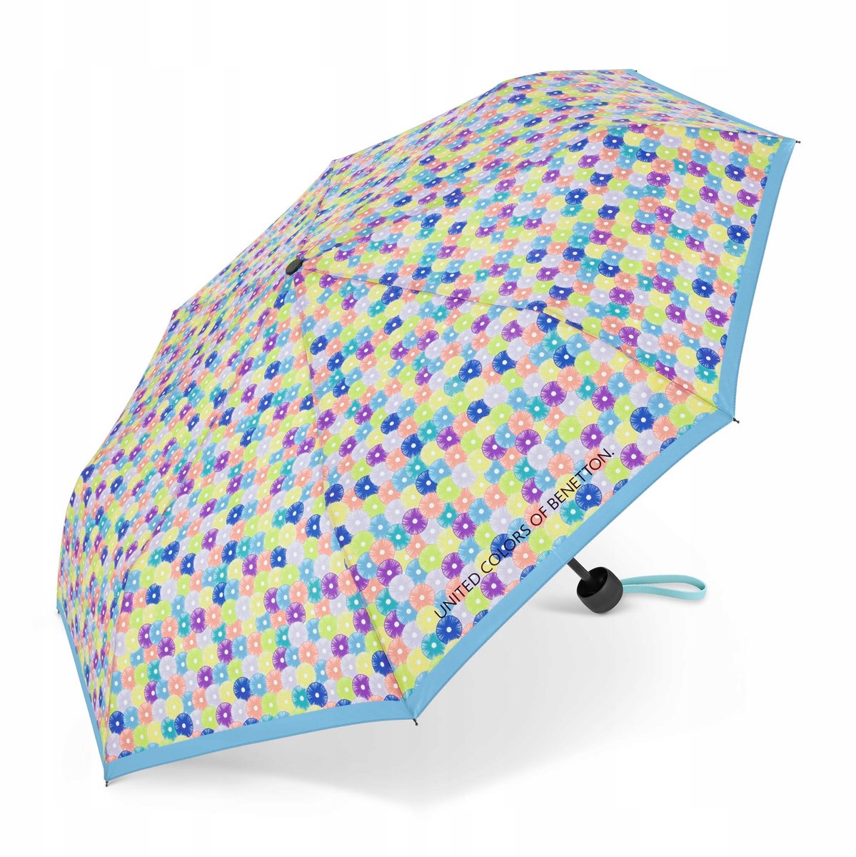 Benetton Super Mini Parapluie - Kwartjes Print - Compact & Kleurrijk
