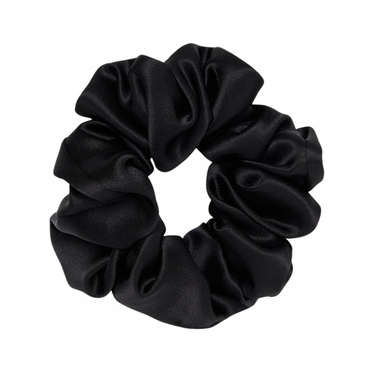 Zijden Scrunchie Haarband 100% Zijde - Zwart