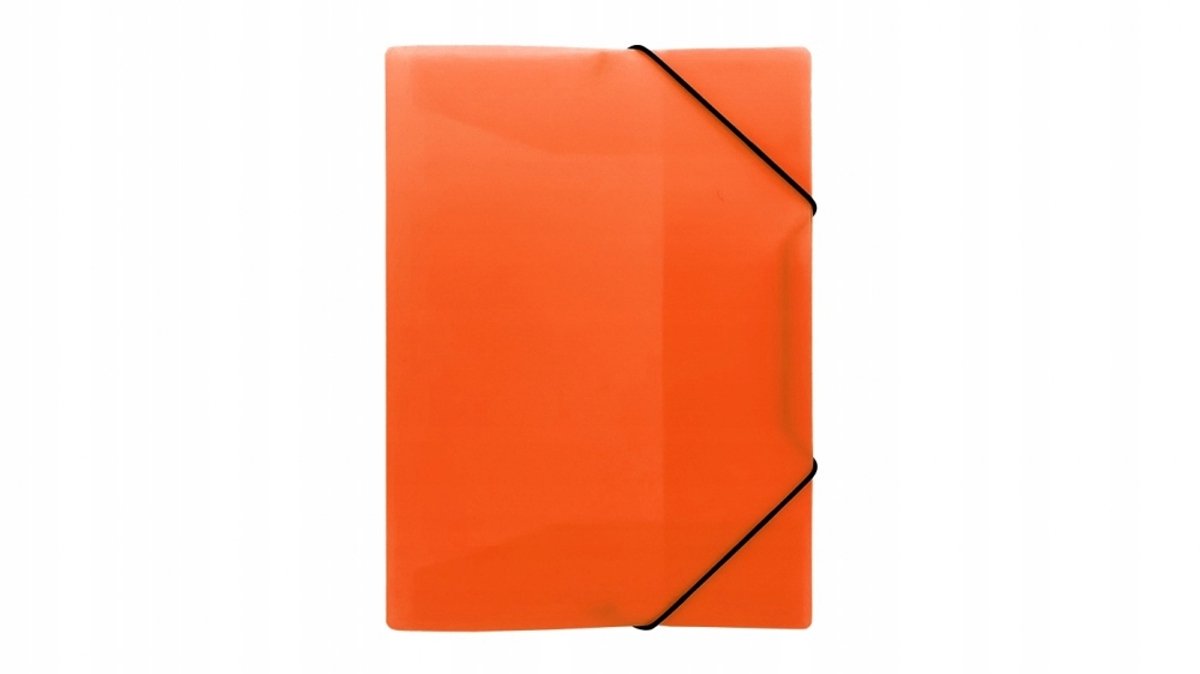 Biurfol Neon Oranje PP Map met Elastiek A4