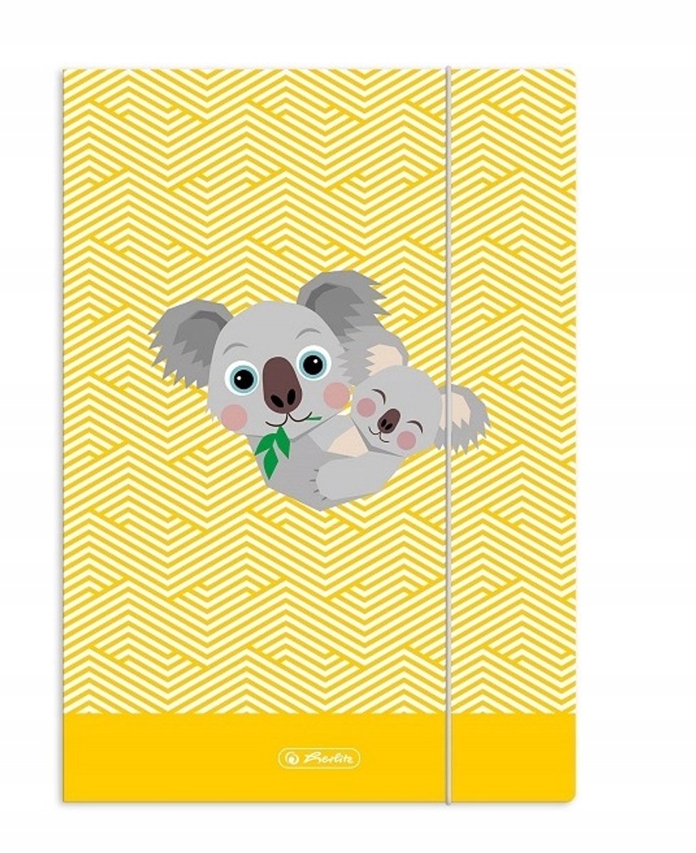 Herlitz A4 Map met Elastiek - Schattige Dieren Mix