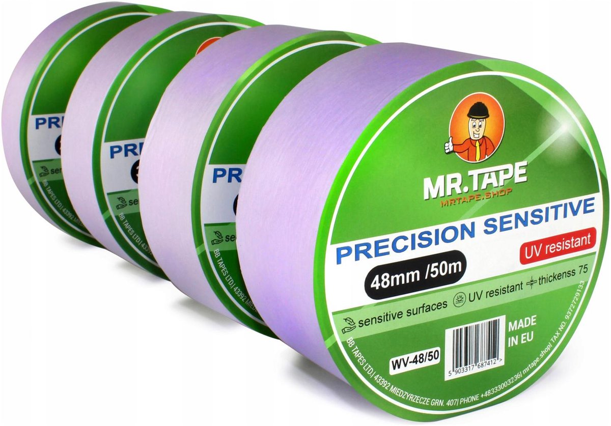 Washi Malerijntape Violet 30mm/50m - UV-bestendig, Precisie