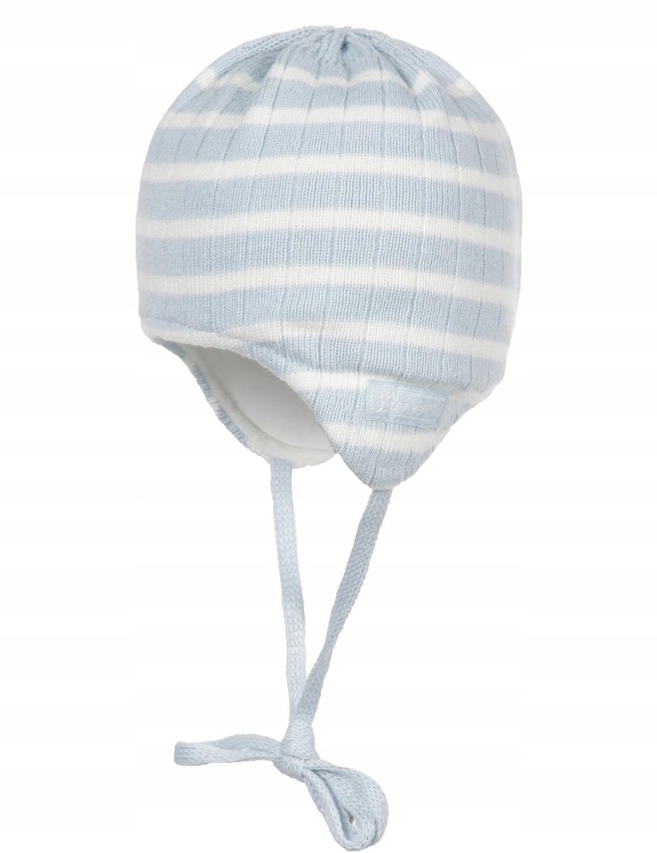 Döll Kinder muts gebreid blauw, maat 43