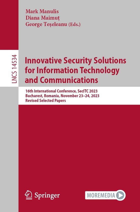 Springer Nature Proceedings Computer Science - Innovative Se ... - cover