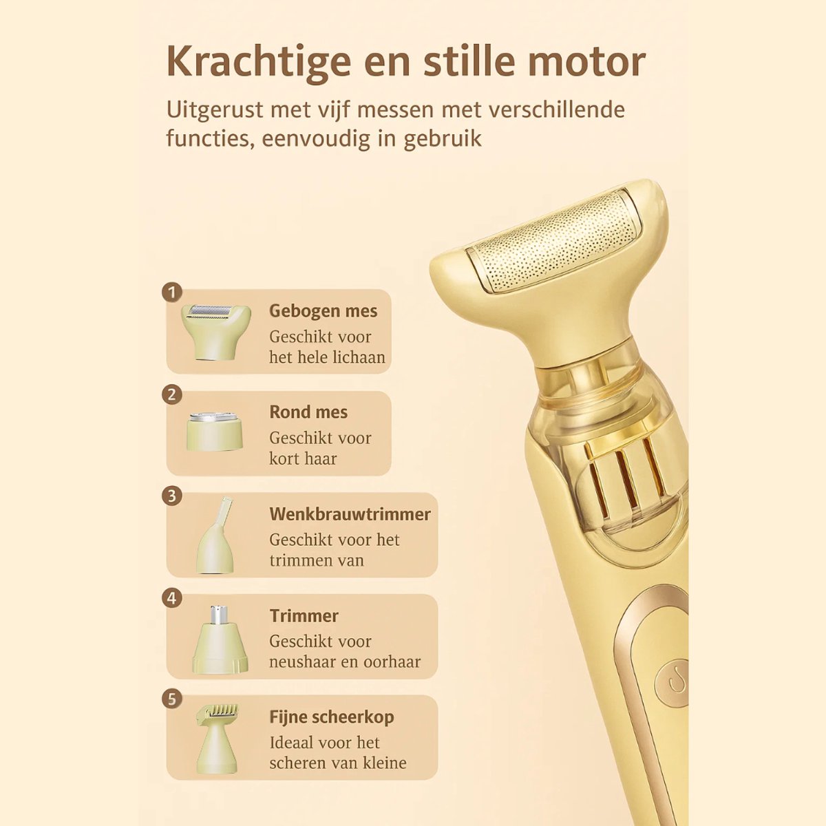 YST Solutions Oplaadbaar 5-in-1 Scheerapparaat voor Vrouwen - afbeelding 3