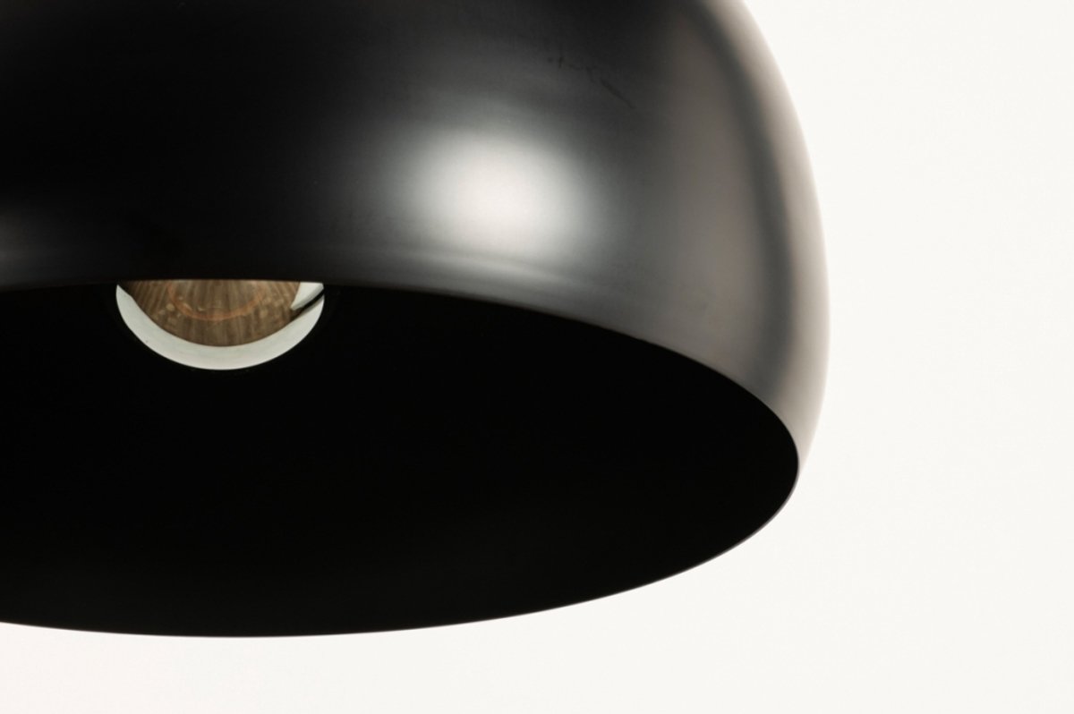 Lumidora Hanglamp 31200 - OAKLAND - 2 Lichts - E27 - Zwart - Metaal