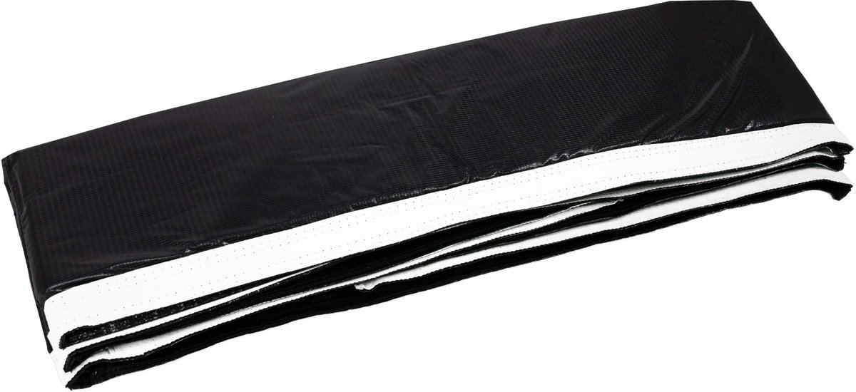 VirtuFit Inground Trampoline Beschermrand - Zwart / Wit - Rechthoekig 244 x 366 cm - 25mm dik - Beschermrand Trampoline - UV en Waterbestendig PVC