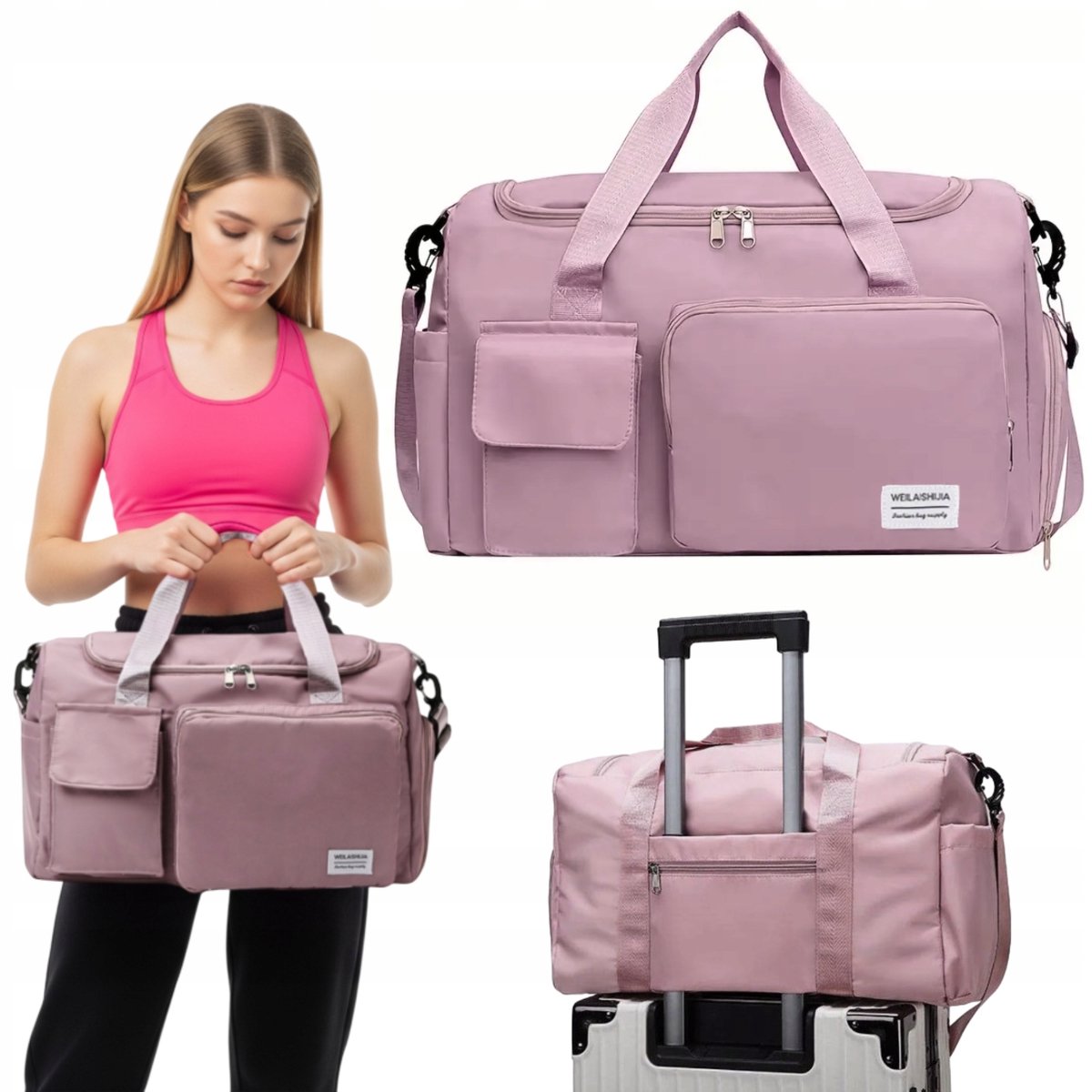 Multifunctionele Reistas Dames - Sport, Reizen, Handbagage - Roze