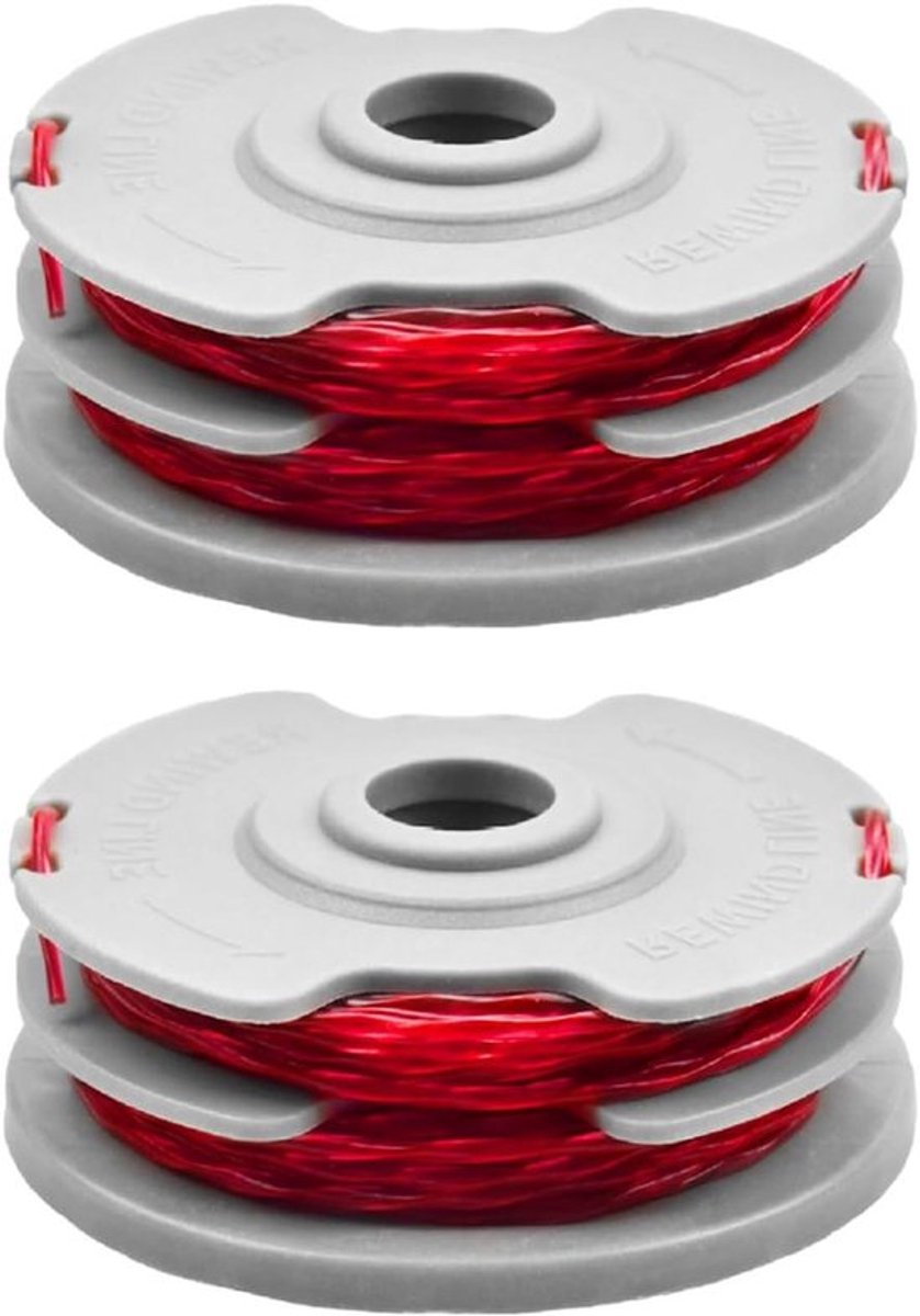 2-delige reservespoel voor grasmaaier en grastrimmer - 15 mm trimmerspoel met dubbele draadaanvoer