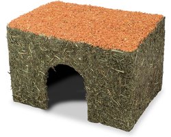 Hooihuis met wortel voor knaagdieren - natuurlijke snack 350g